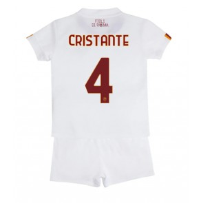 AS Roma Bryan Cristante #4 kläder Barn 2022-23 Bortatröja Kortärmad (+ korta byxor)